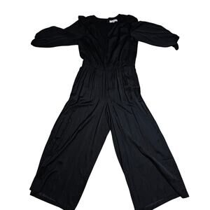 Loft Silky Long Sleeve Wide Leg Jumpsuit Size 14
